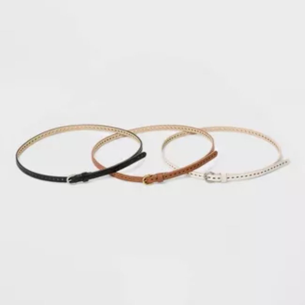 Women's 3pk Laser Cut Belt